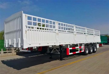 3 車軸の高い側壁が付いている頑丈な柵の半トレーラー